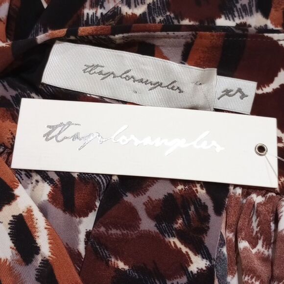 NEW! T-Bags Los Angeles Knotted Peek-a-boo Draped Back Print Maxi Dress - XS - Picture 9 of 11